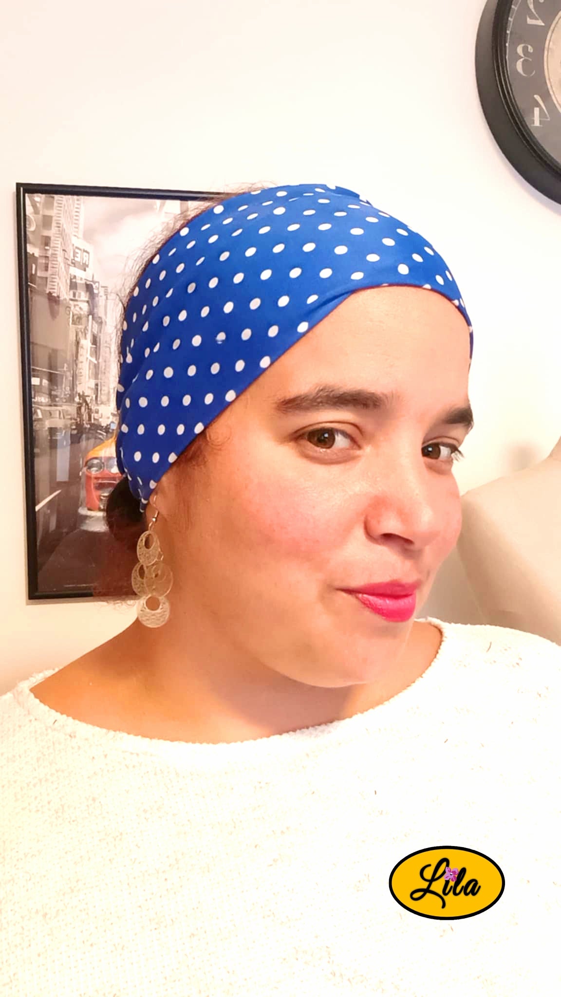 Bandeau Bleu à pois