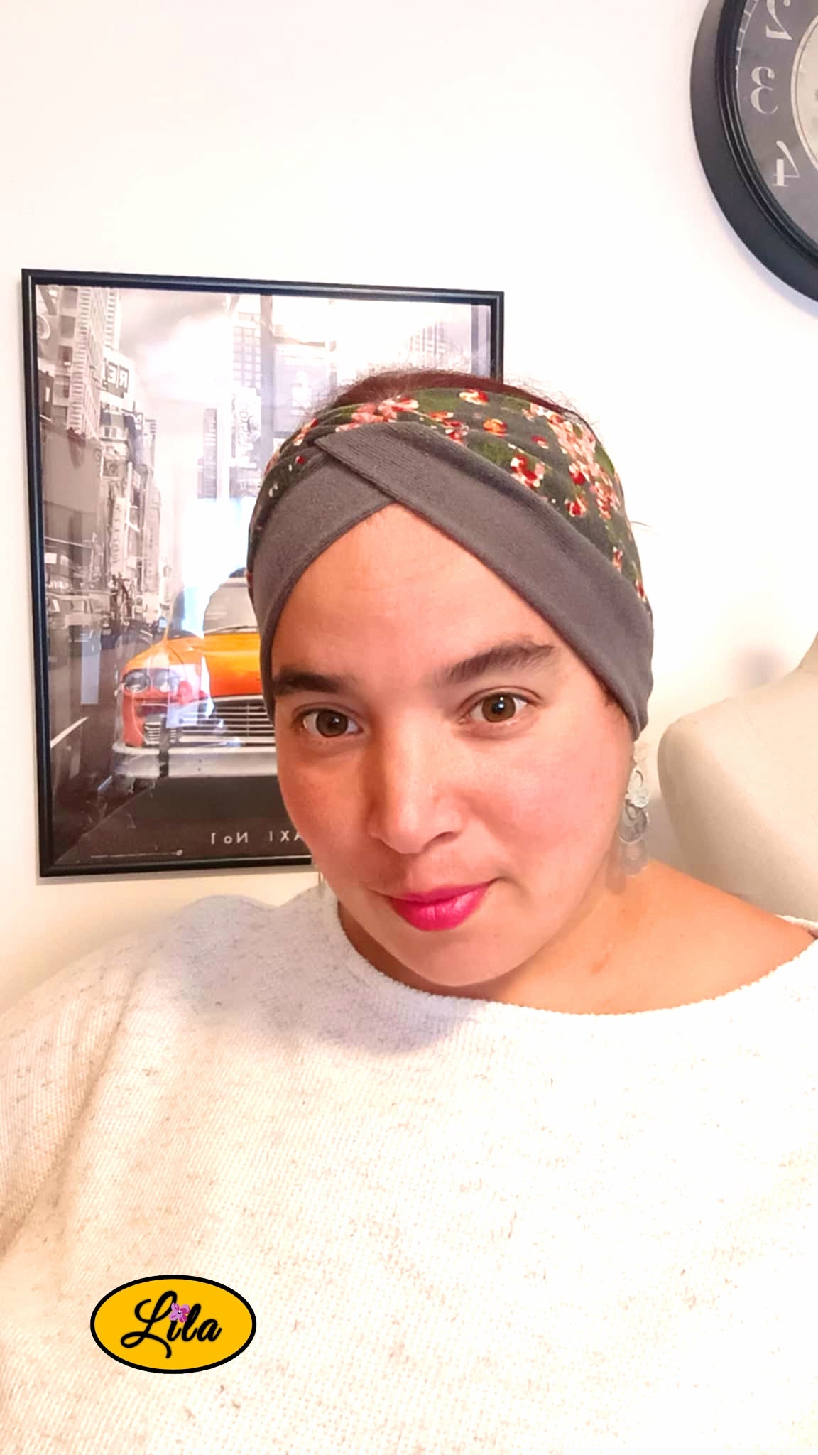 Bandeau bicolor fleuri