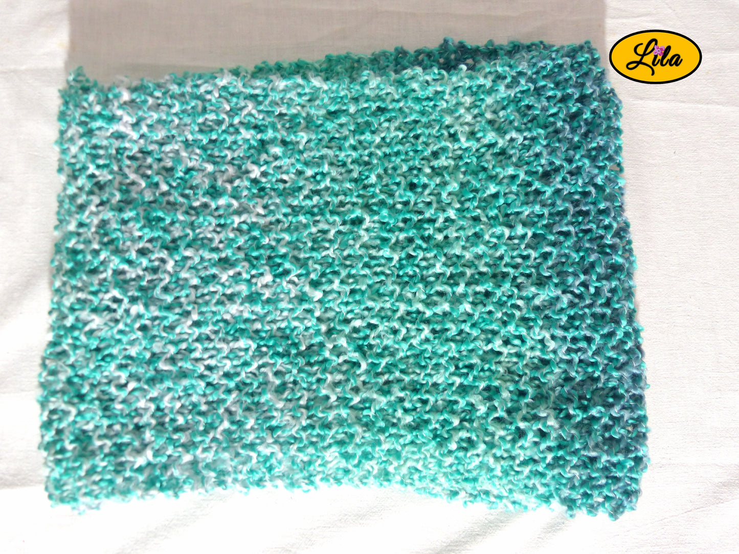 Echarpe crollée verte