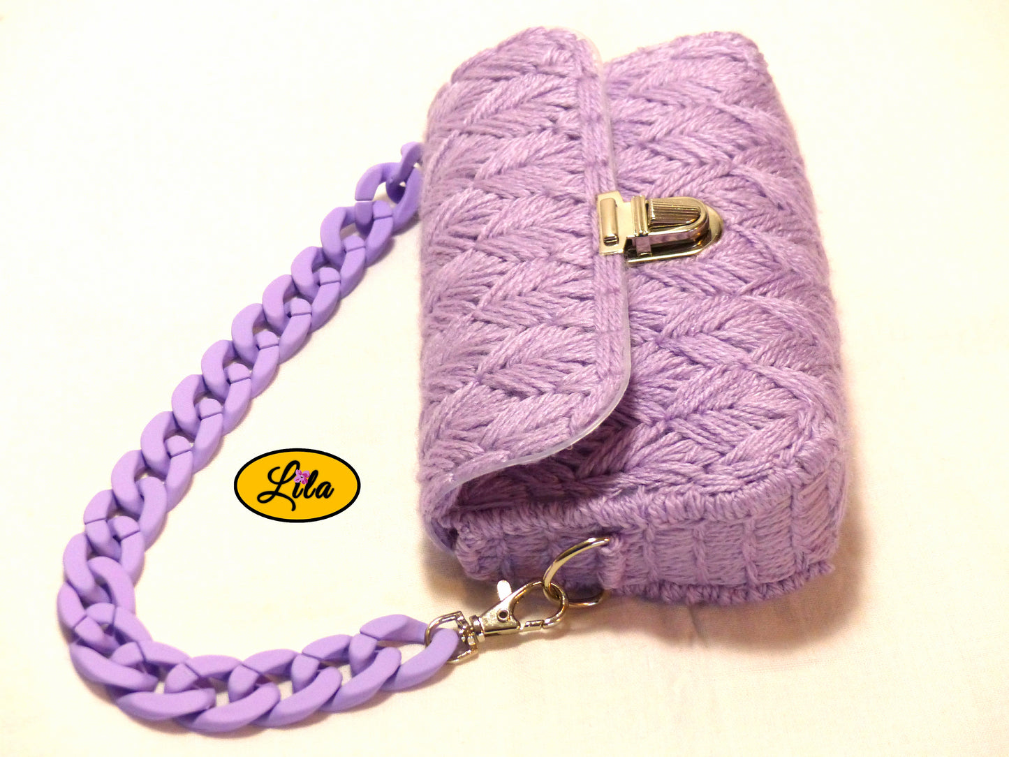 Petit sac rigide lilas style rétro