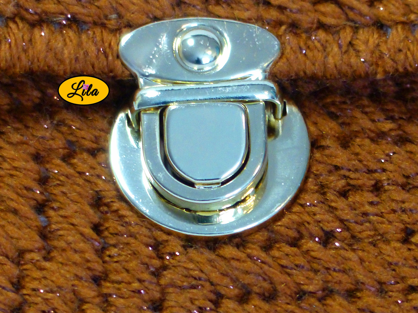 Sac rigide brun pailleté