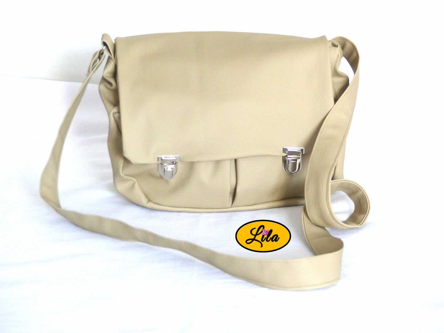 Sac besace crème