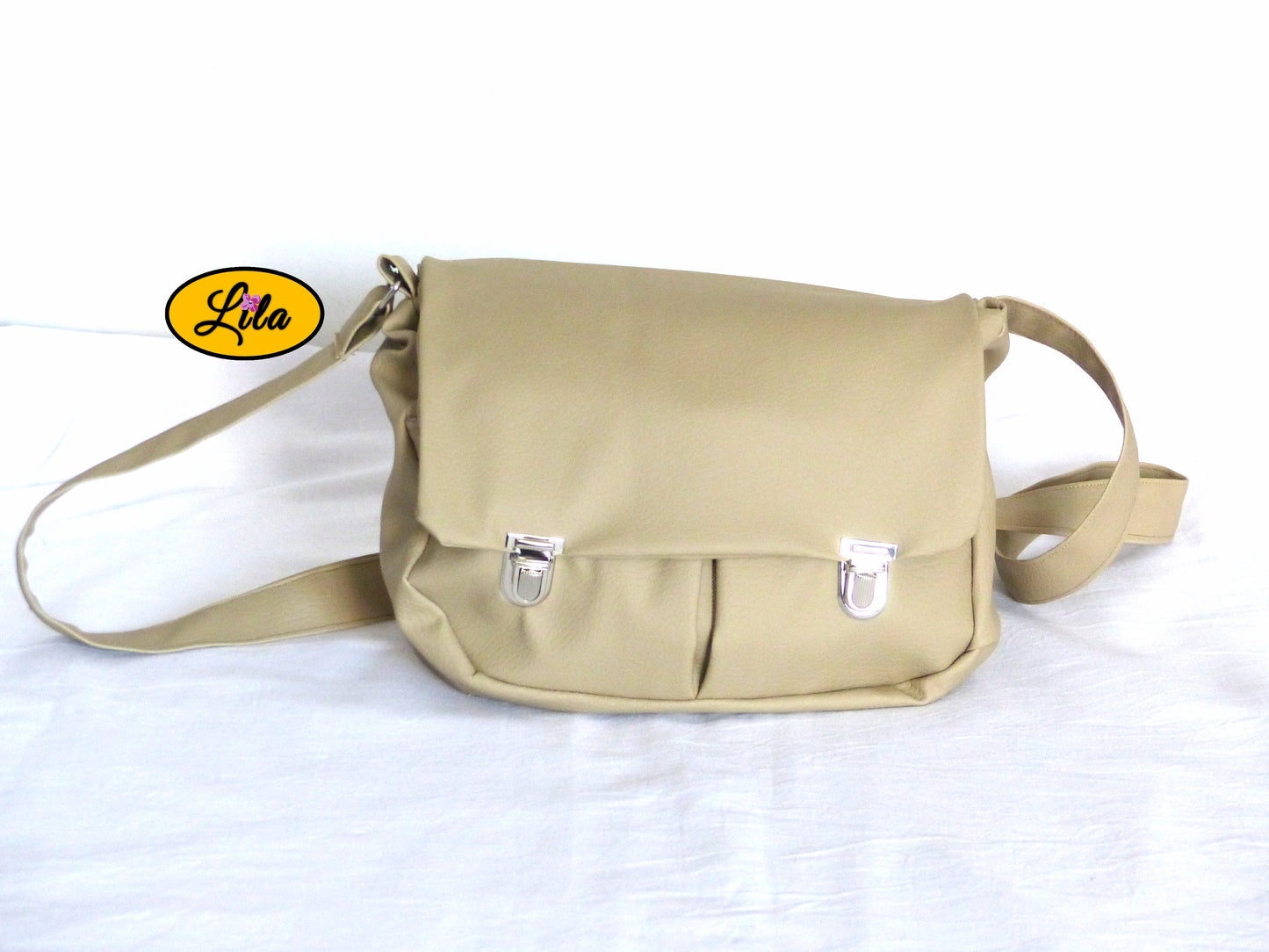 Sac besace crème