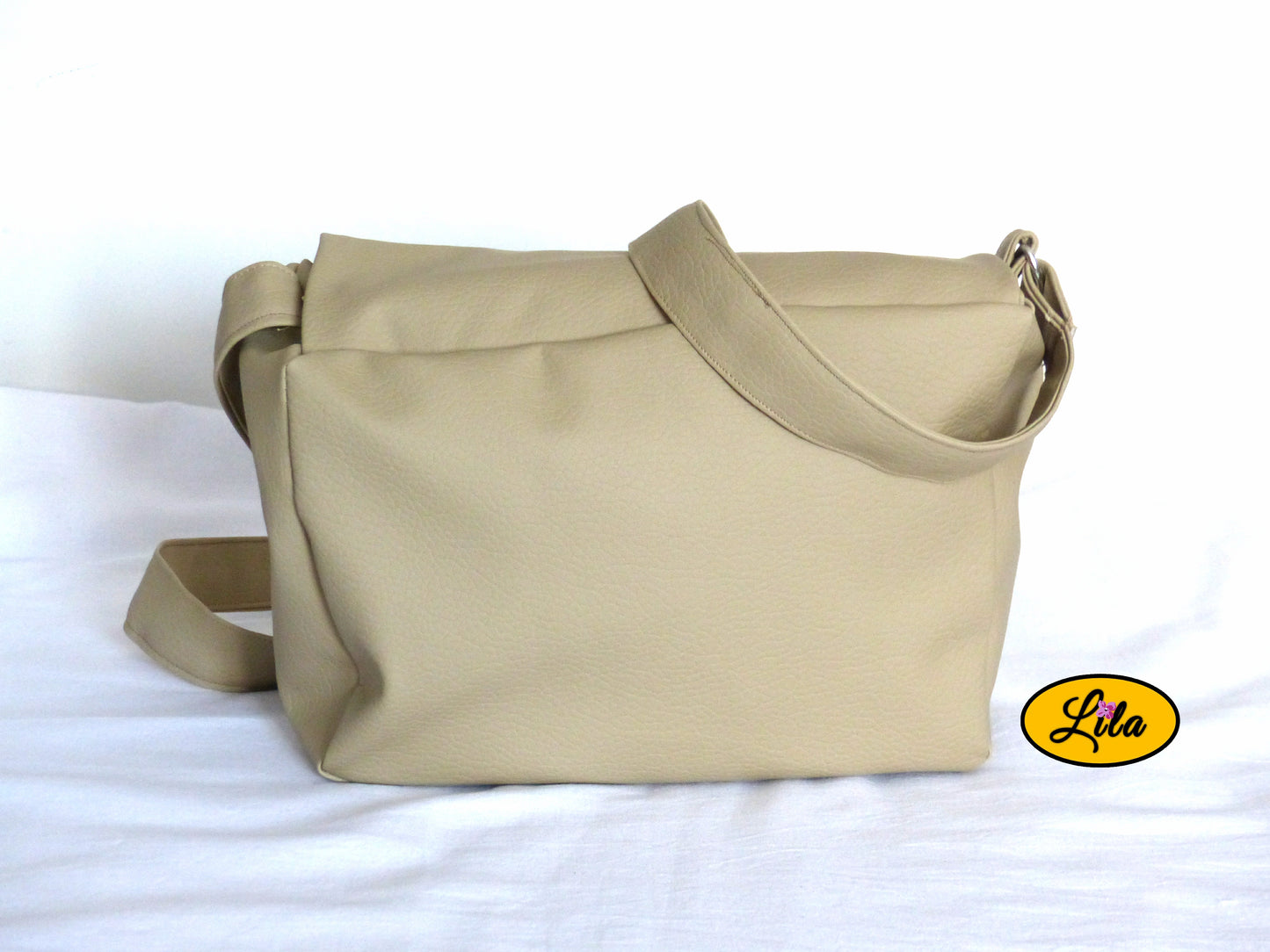 Sac besace crème