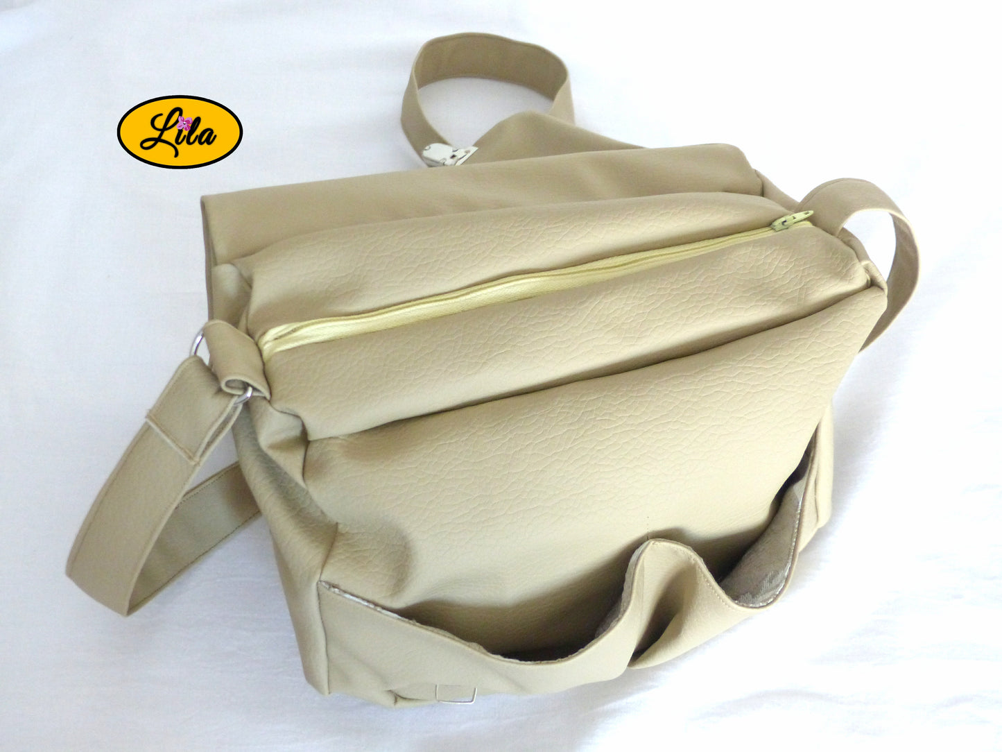 Sac besace crème