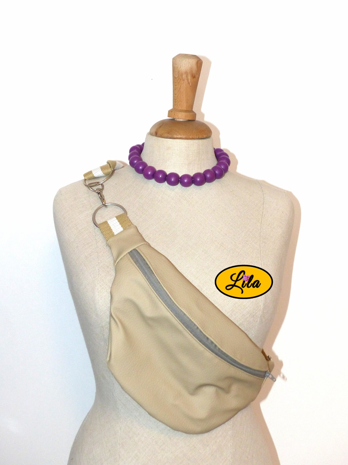 Sac banane beige