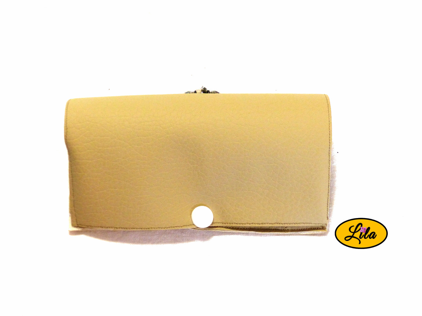 Etui à lunettes blanc cassé cœur