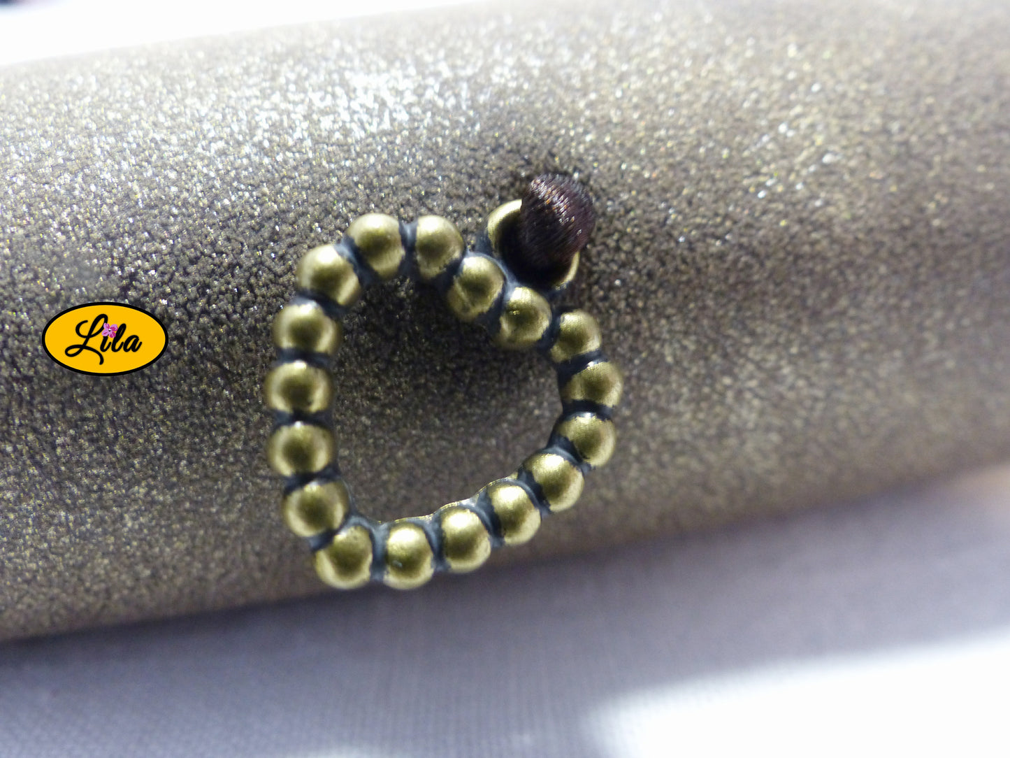 Etui à lunettes doré coeur