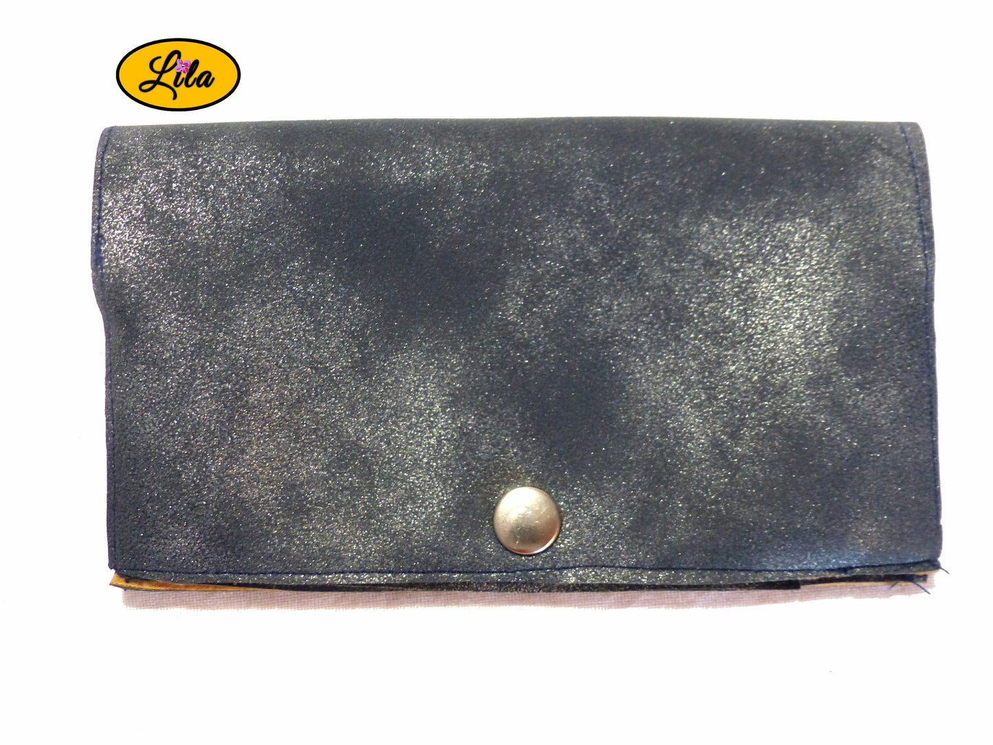 Etui à lunettes bleu pailleté