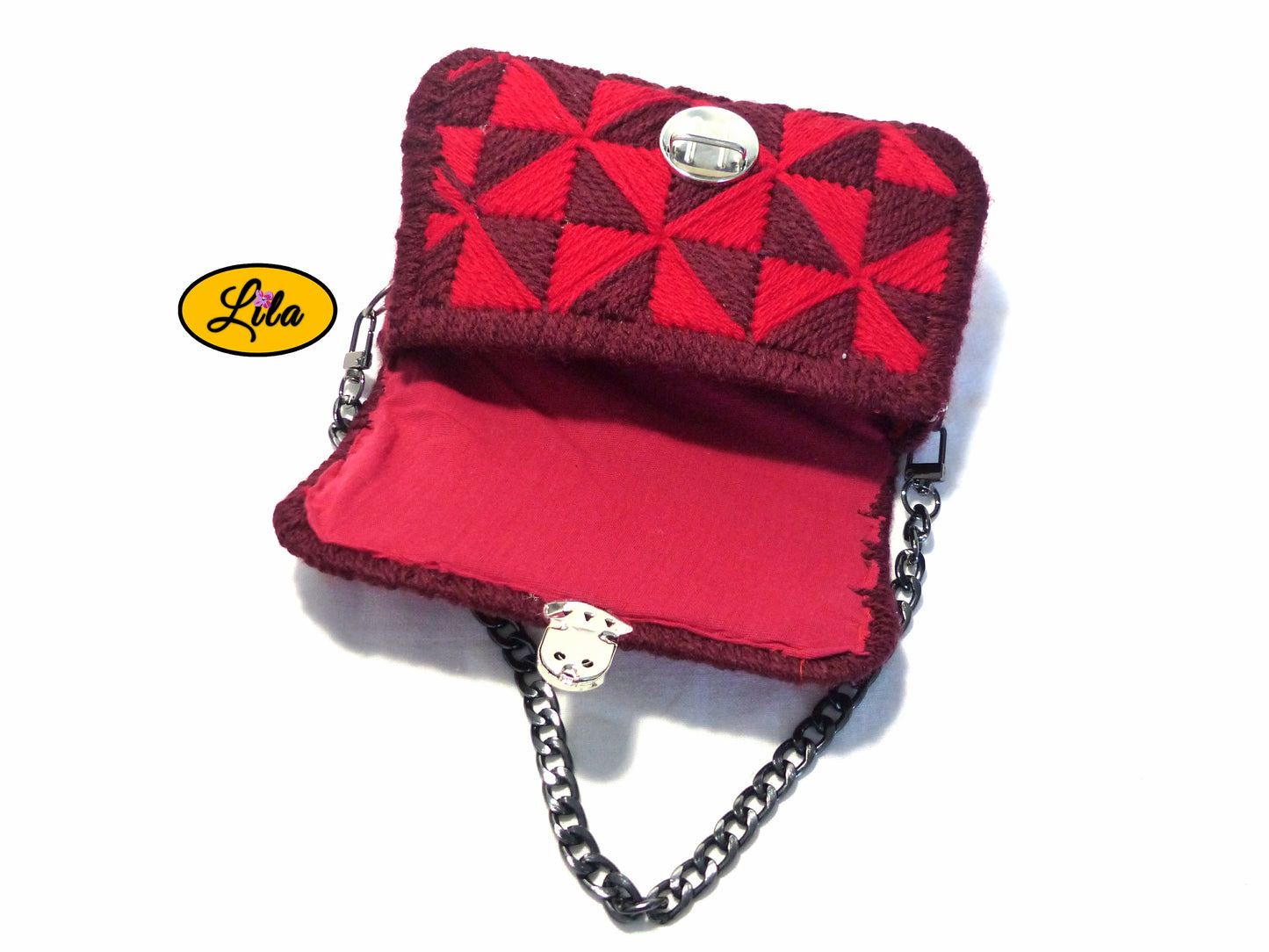 Sac triangles rouges