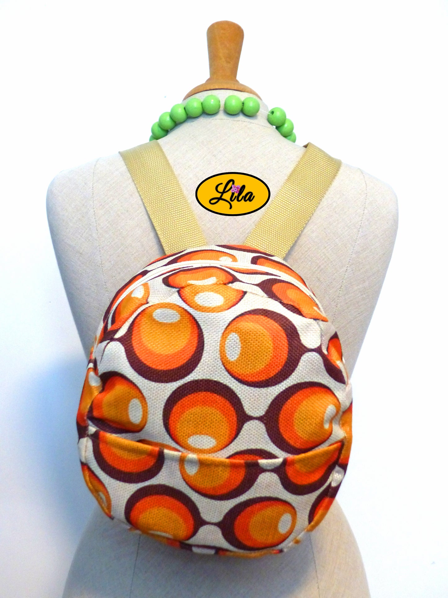 Mini sac à dos vintage orange
