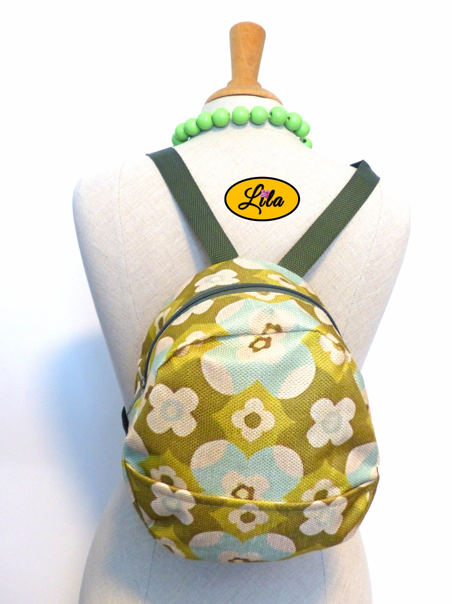 Mini sac à dos vintage vert