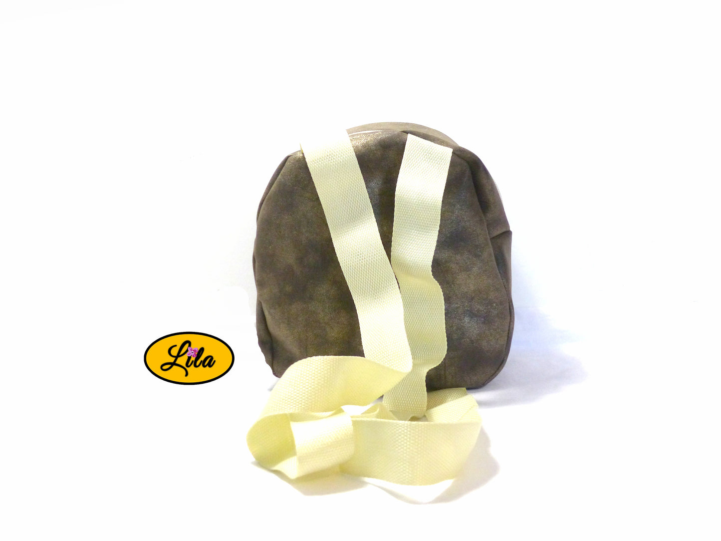 Mini sac à dos brun doré