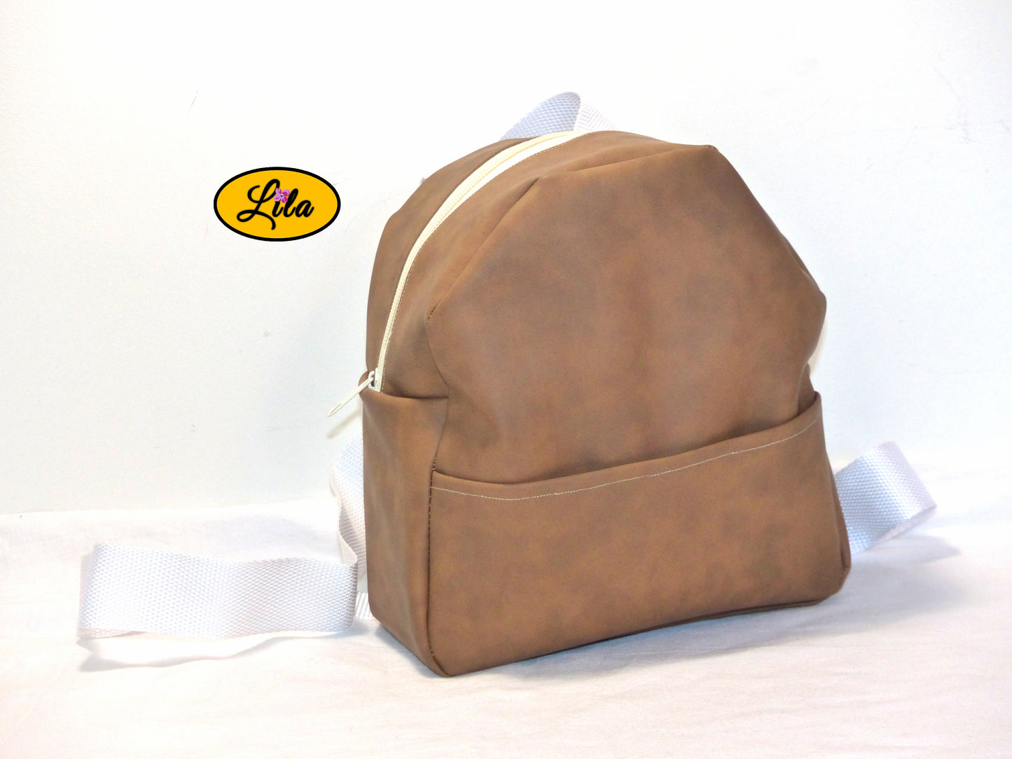 Mini sac à dos brun ancien
