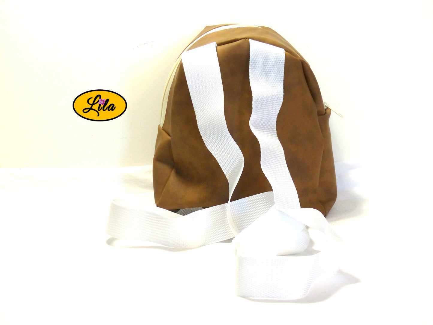 Mini sac à dos brun ancien