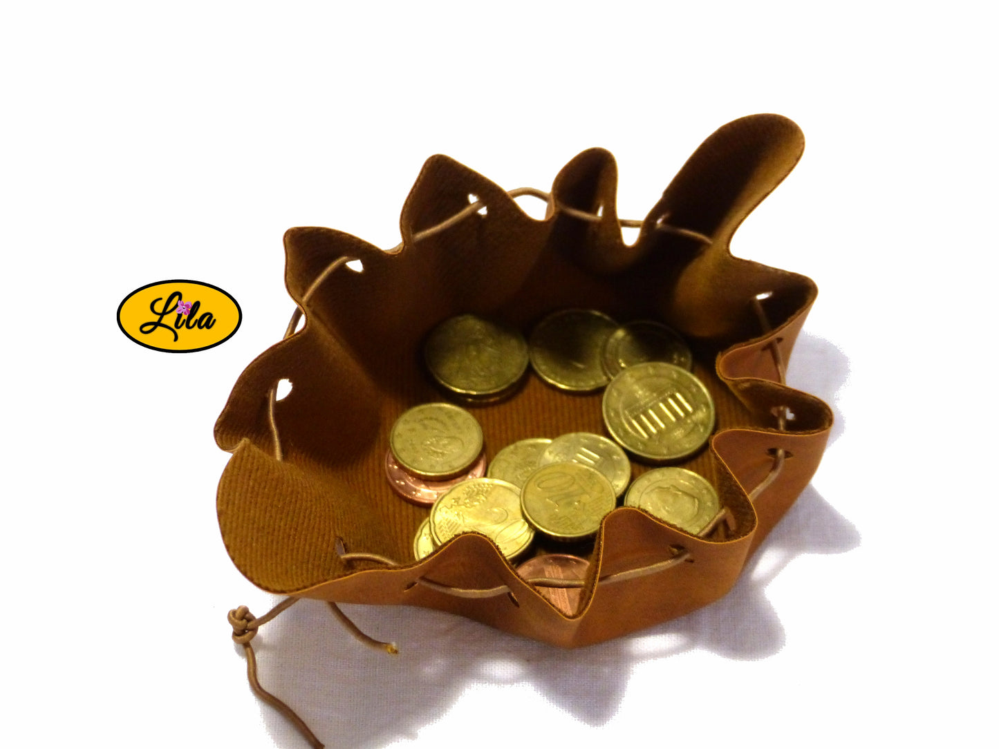 Bourse brune avec patte