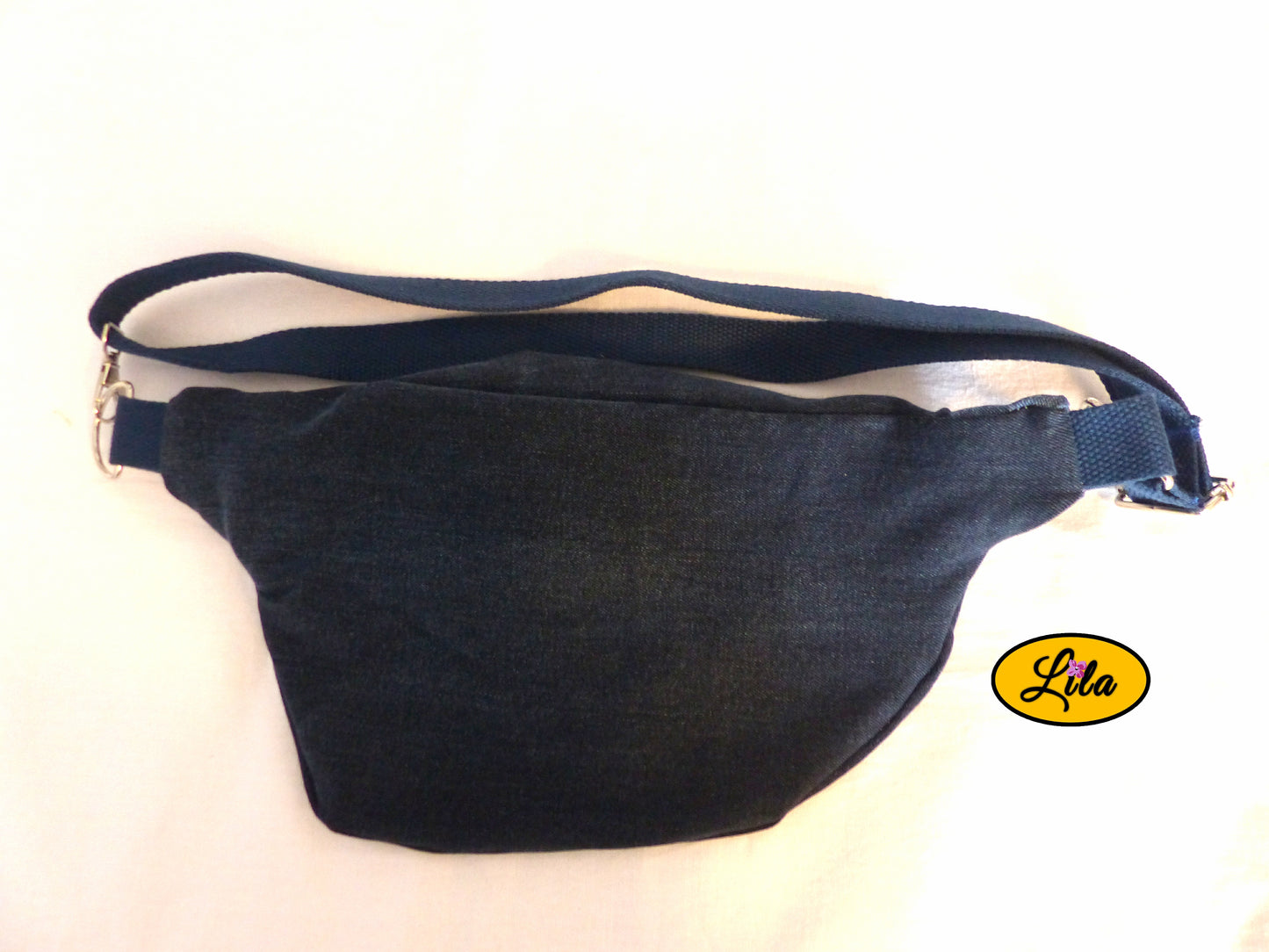 Sac banane en jeans foncé