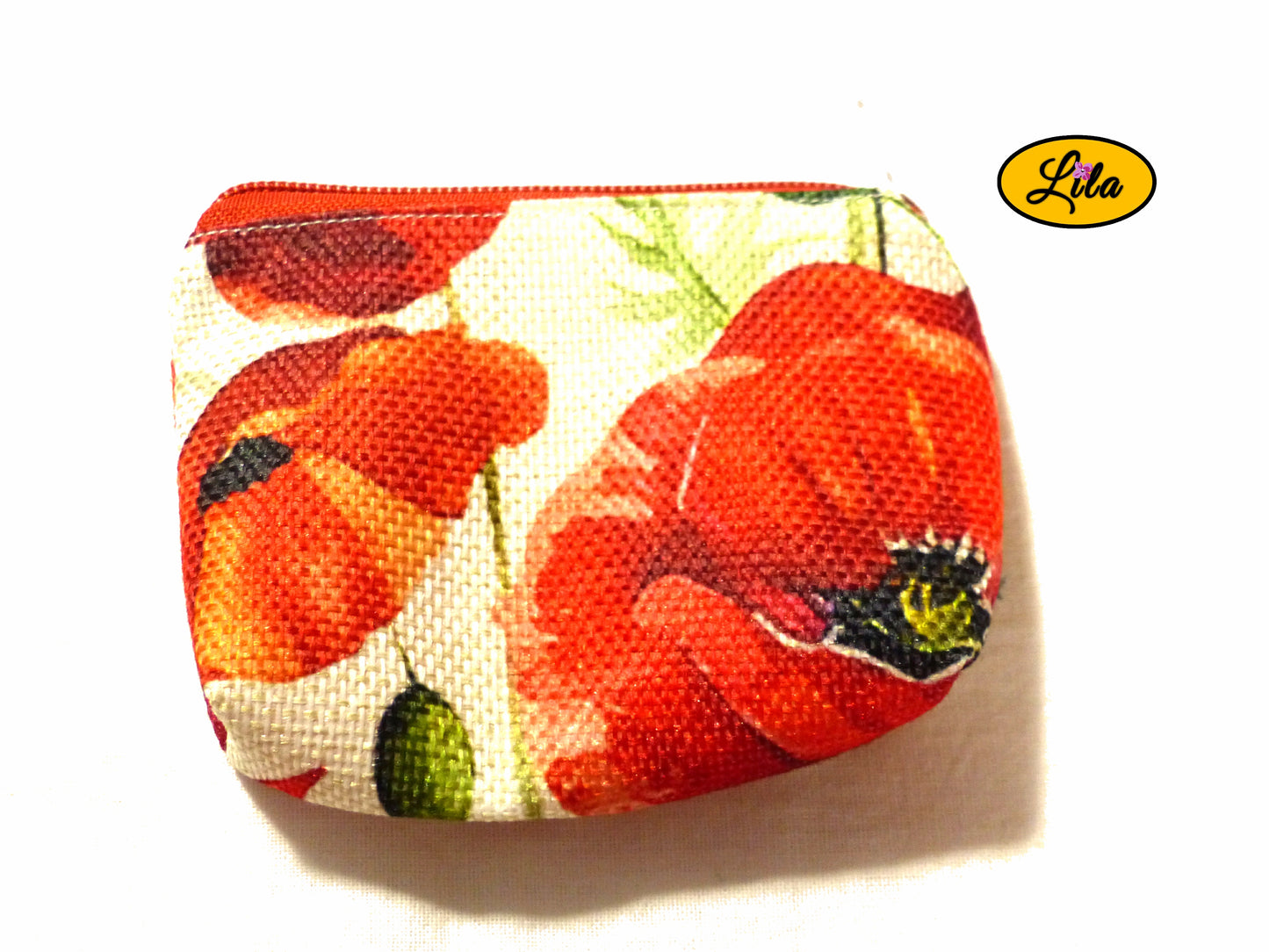 Porte monnaie coquelicot