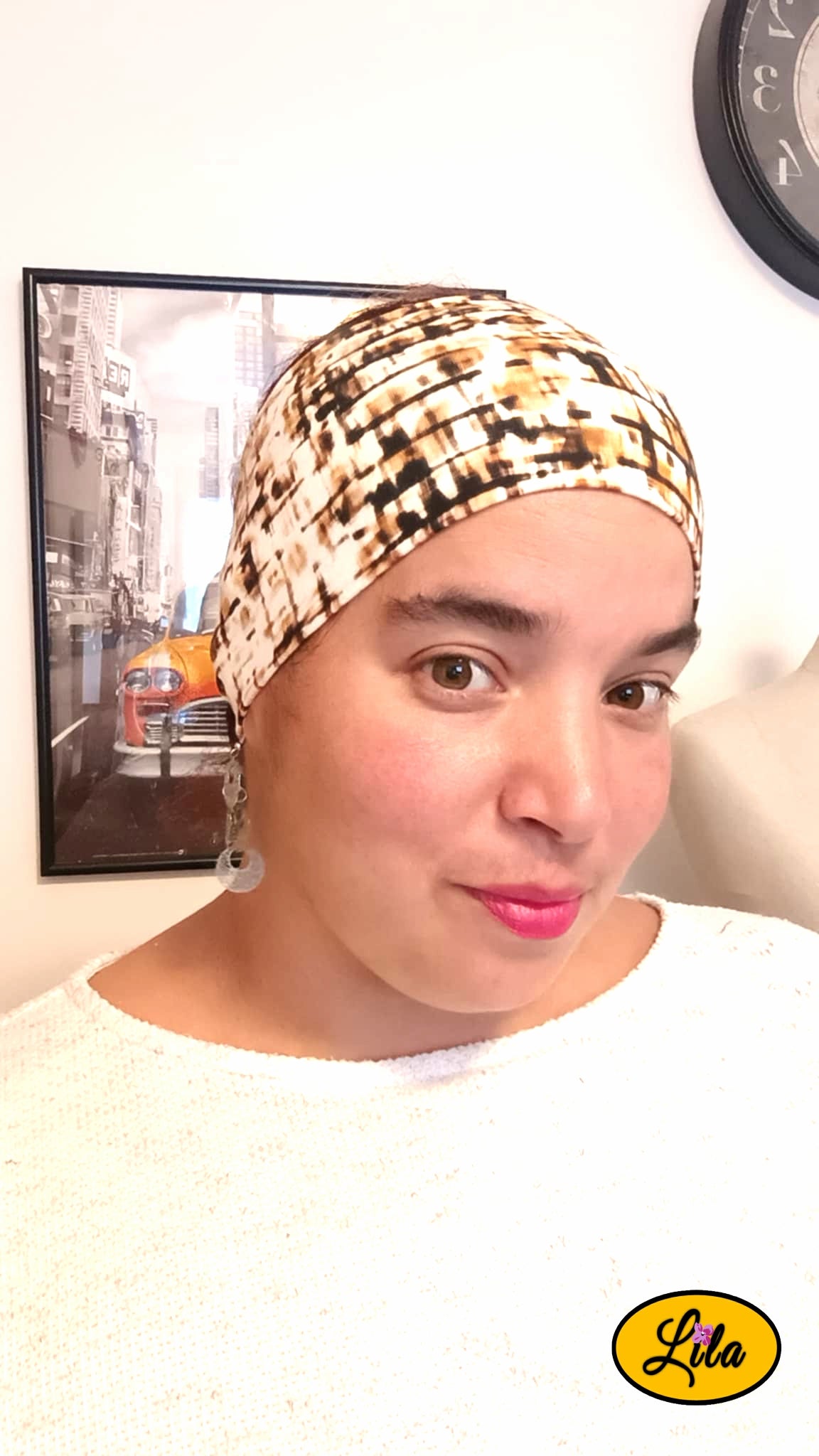 Bandeau blanc-marron