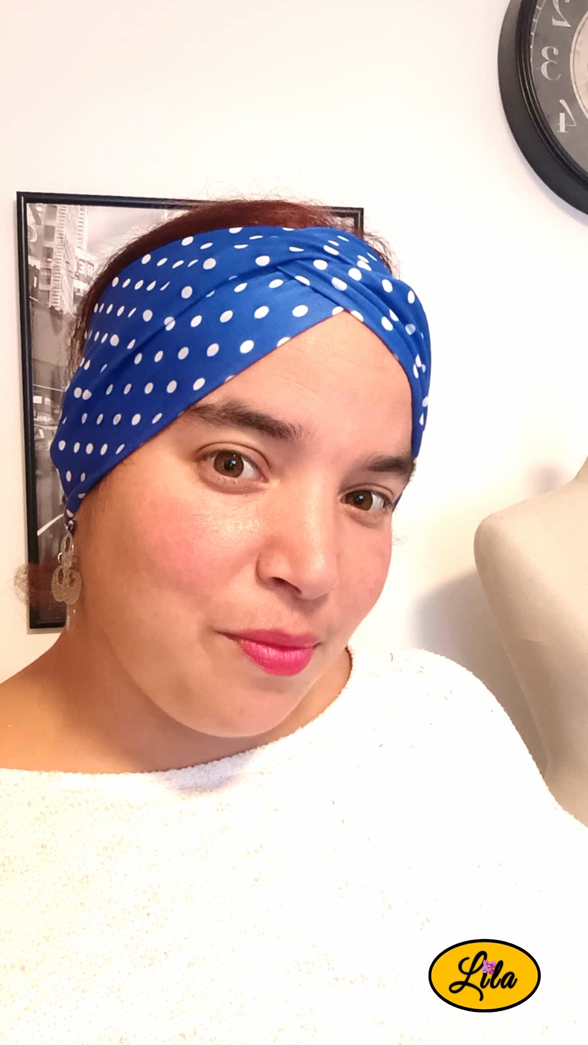 Bandeau Bleu à pois