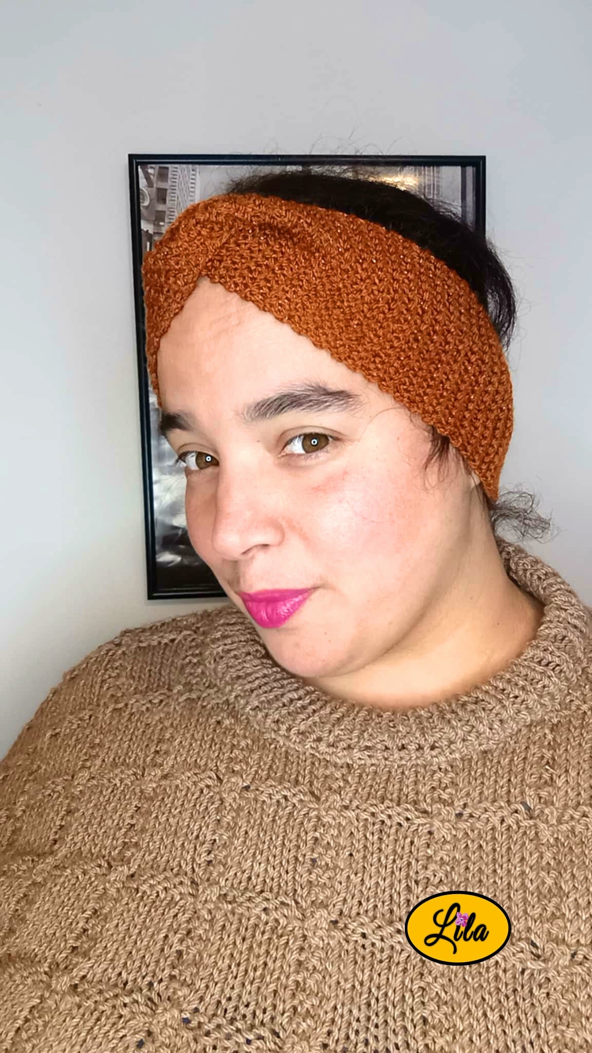 Bandeau Brun Pailletté