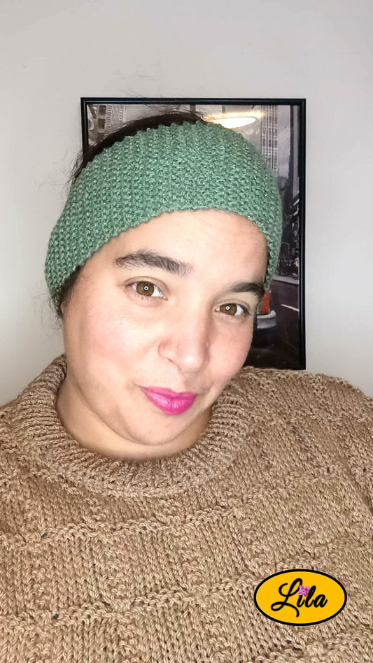 Bandeau vert à paillettes