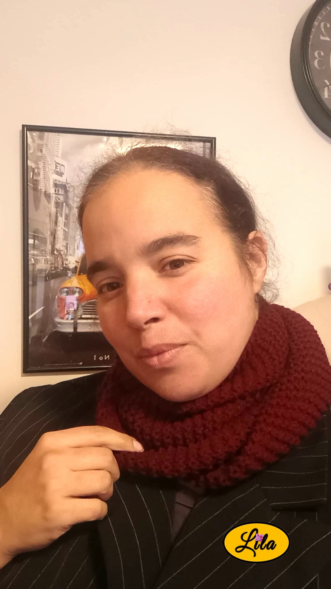 Snood bordeaux foncé