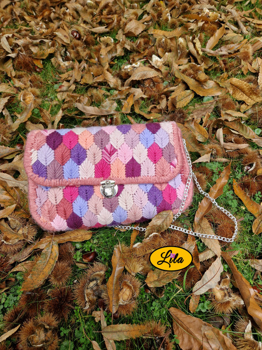 Sac aux brins roses mauves