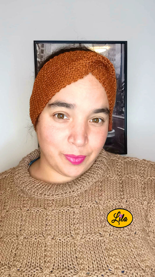 Bandeau Brun Pailletté