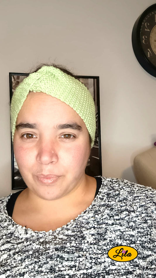 Bandeau vert clair à paillettes