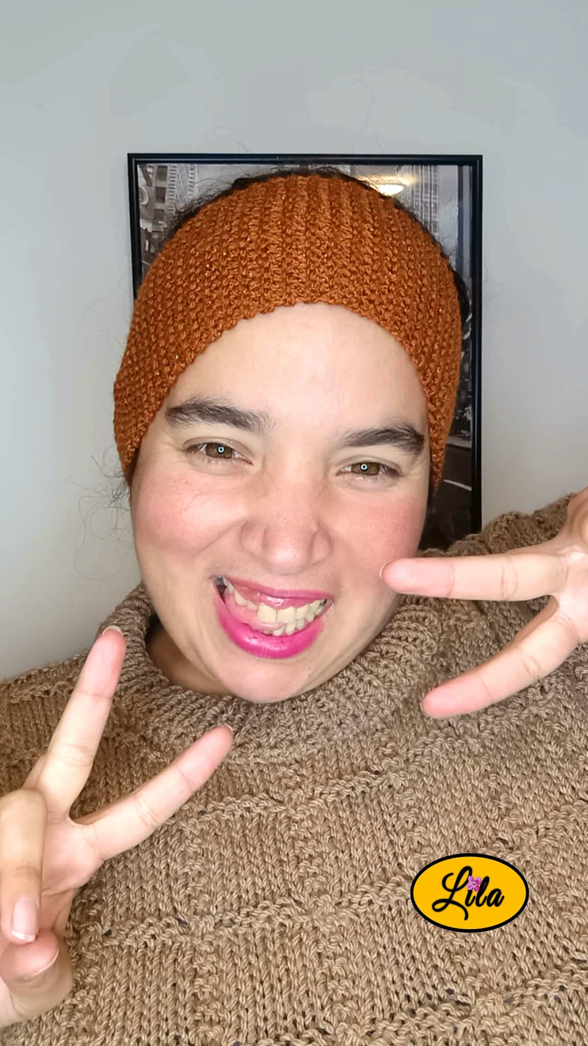 Bandeau Brun Pailletté