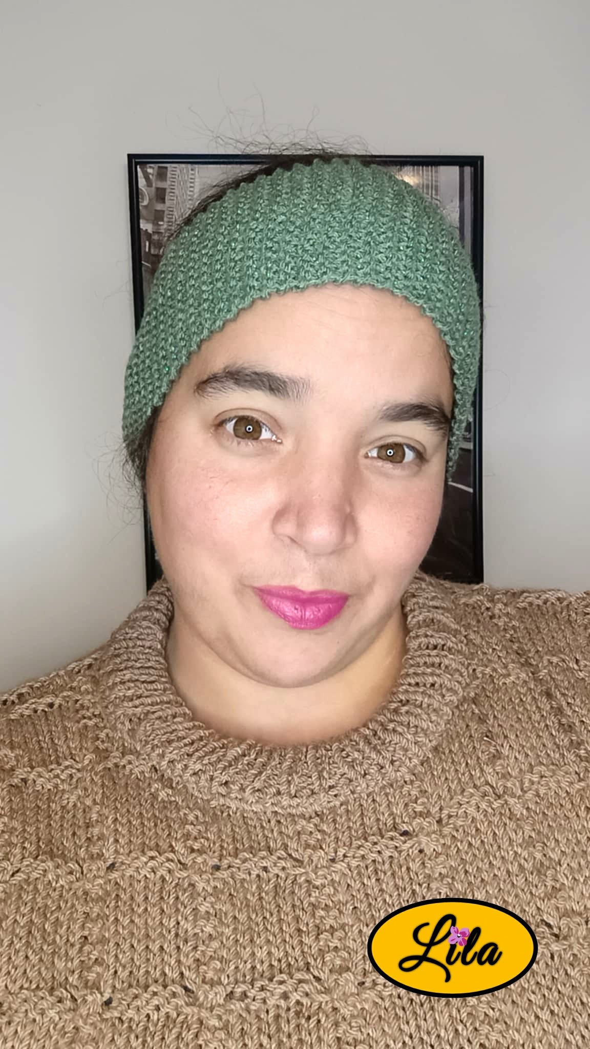 Bandeau vert à paillettes