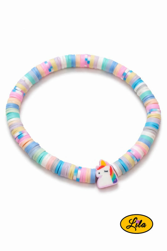 Bracelet Heishi pastel licorne