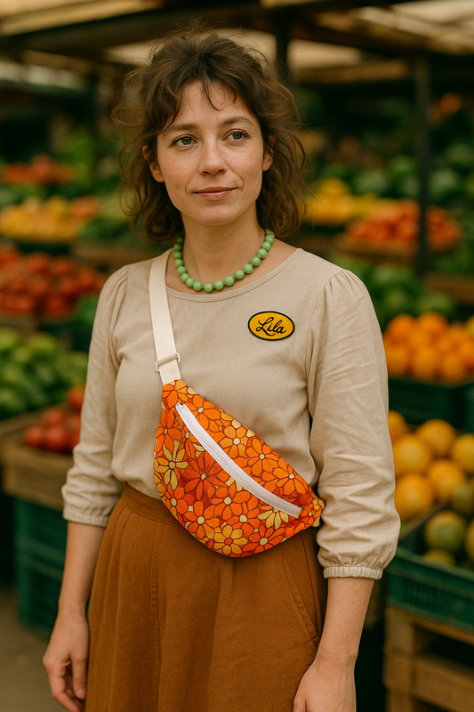 Sac banane vintage fleuri