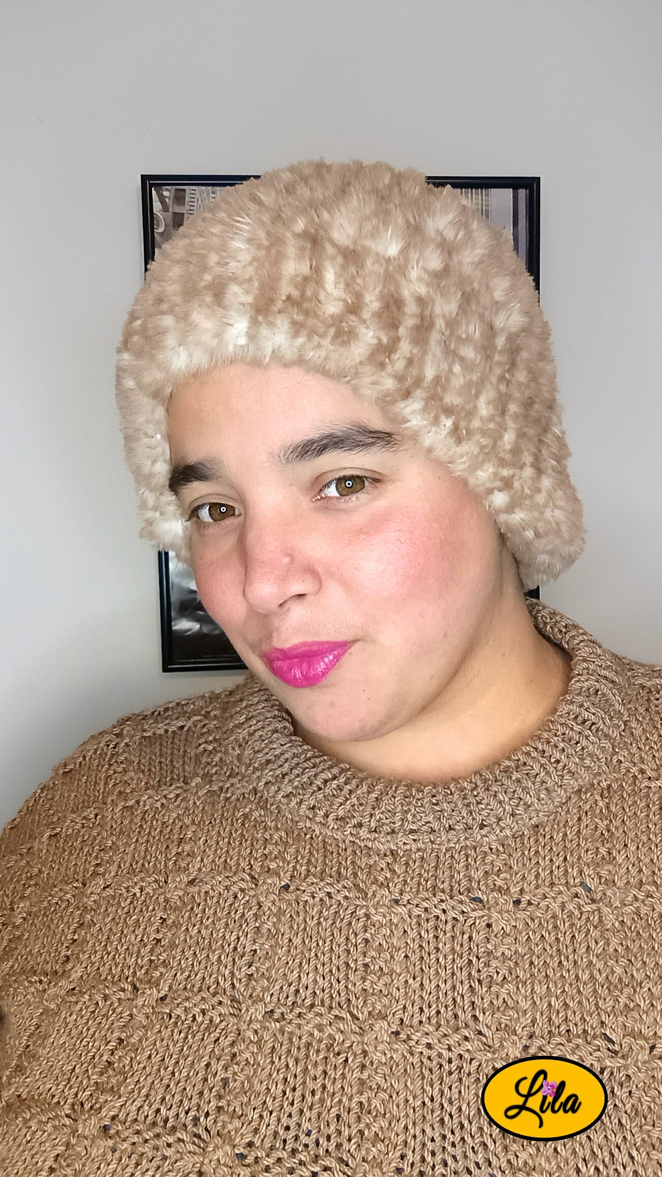 Cache cou brun chamaré