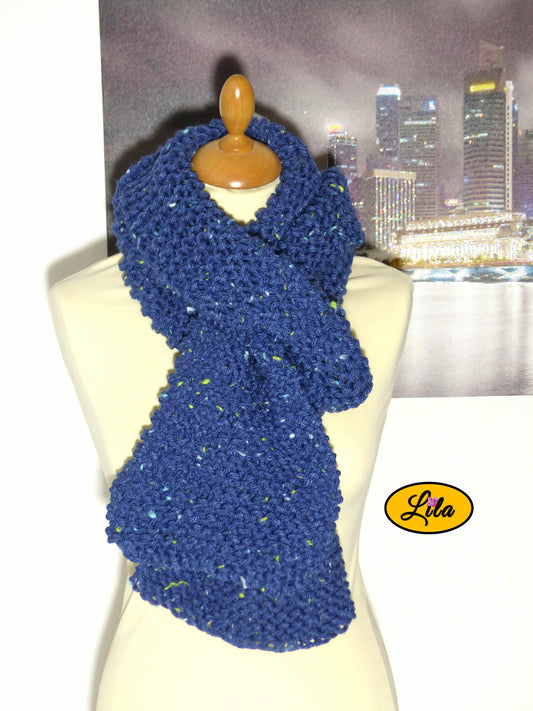 Echarpe Tweed Bleue