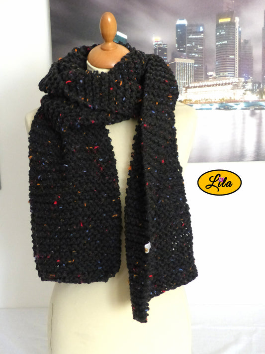 Echarpe Tweed noire