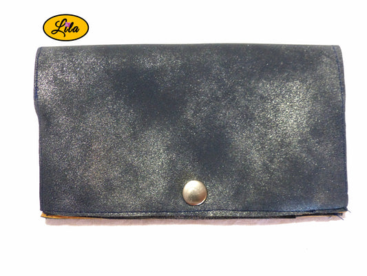 Etui à lunettes bleu pailleté