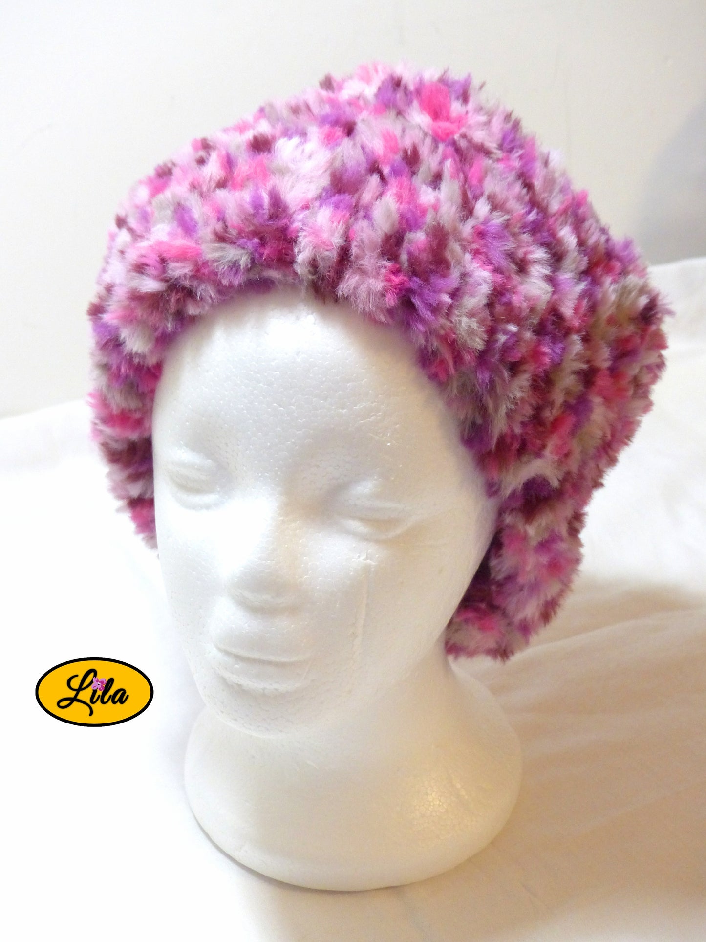 Cache cou rose chamarré