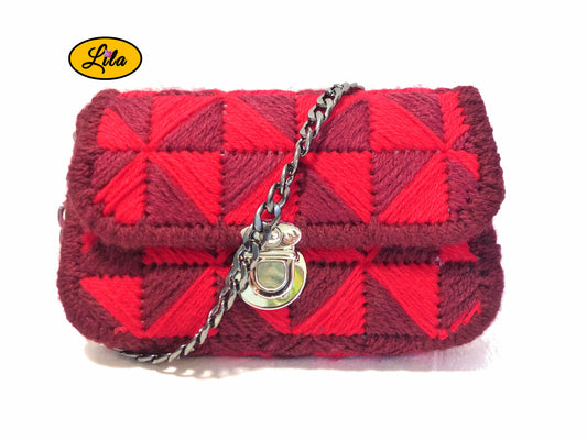 Sac triangles rouges