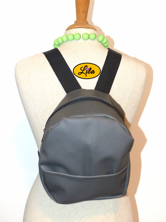 Mini sac à dos gris