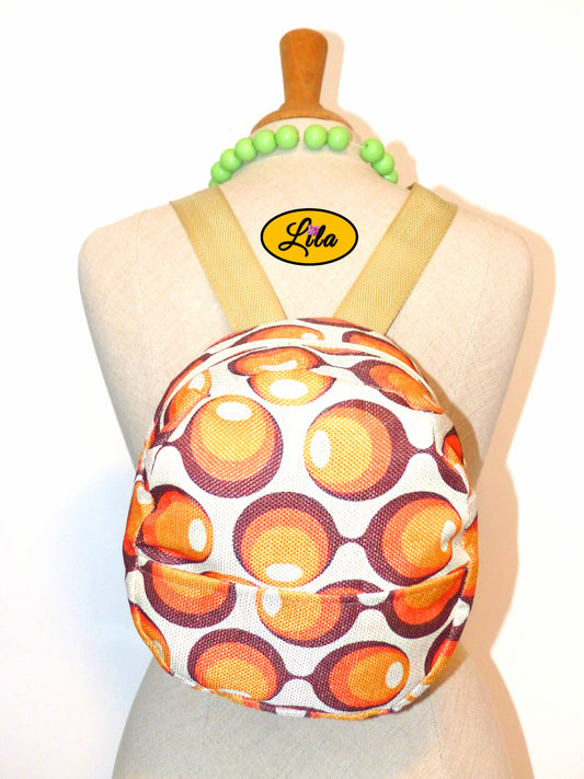 Mini sac à dos vintage orange