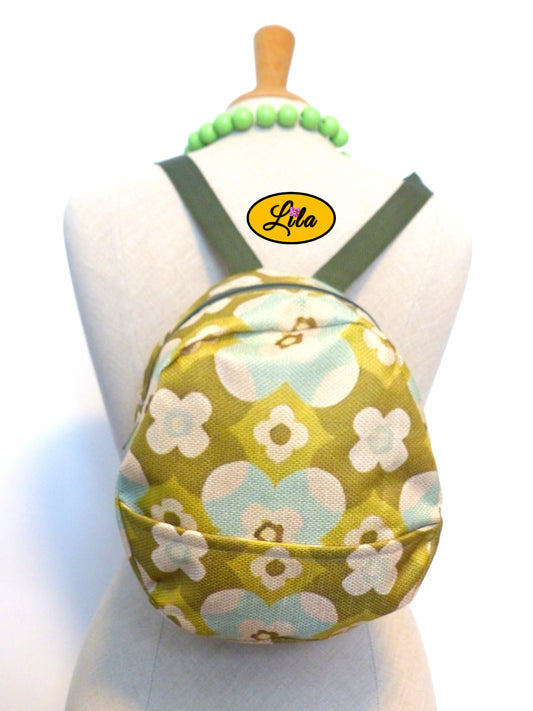Mini sac à dos vintage vert
