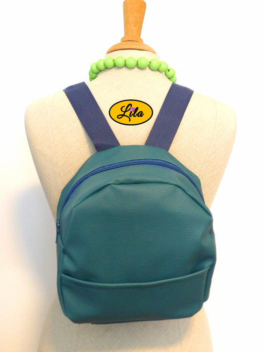 Mini sac à dos turquoise