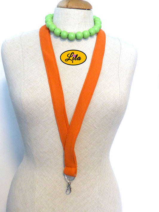 Porte-badge orange