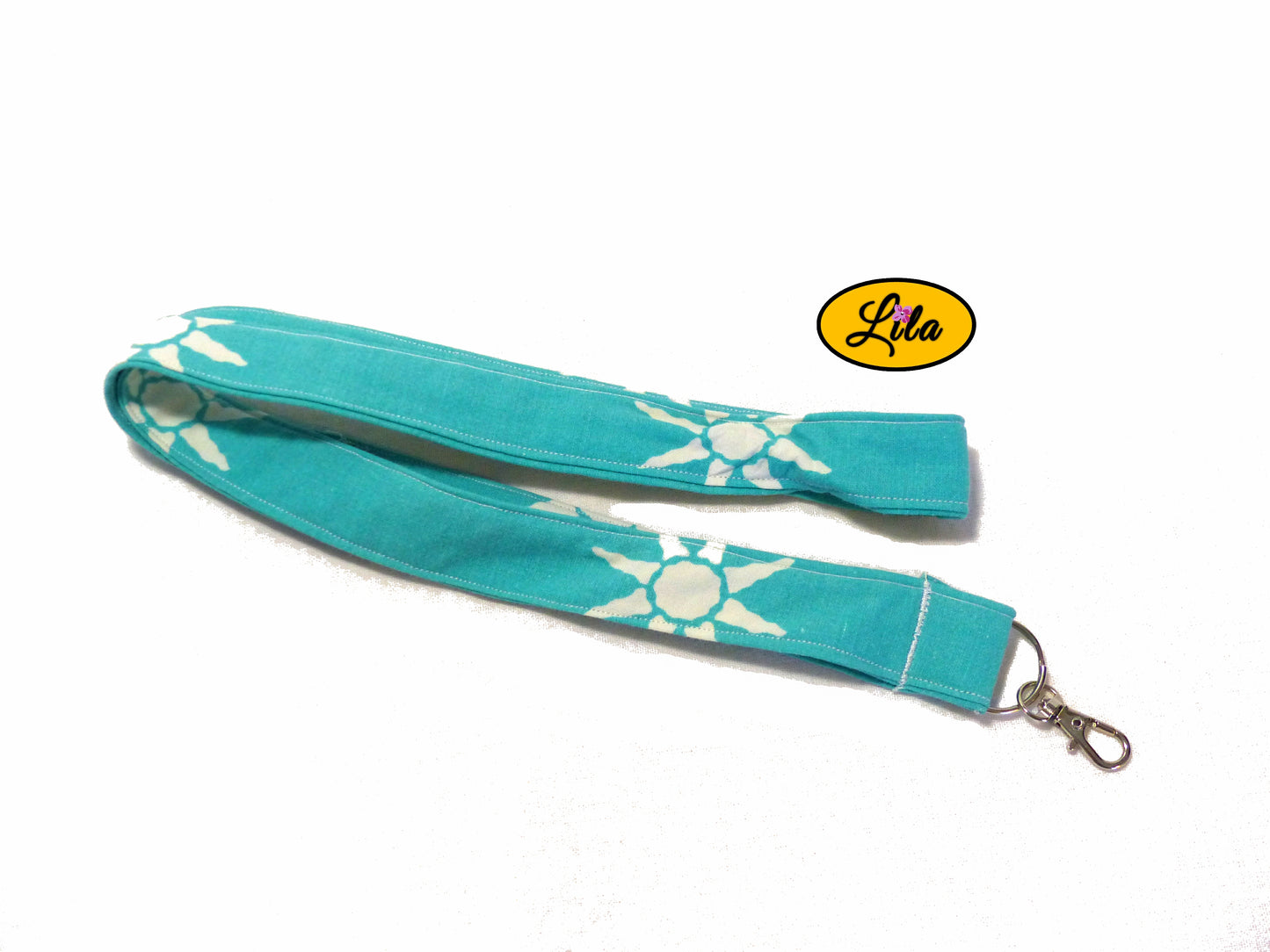 Porte-badge vert soleil