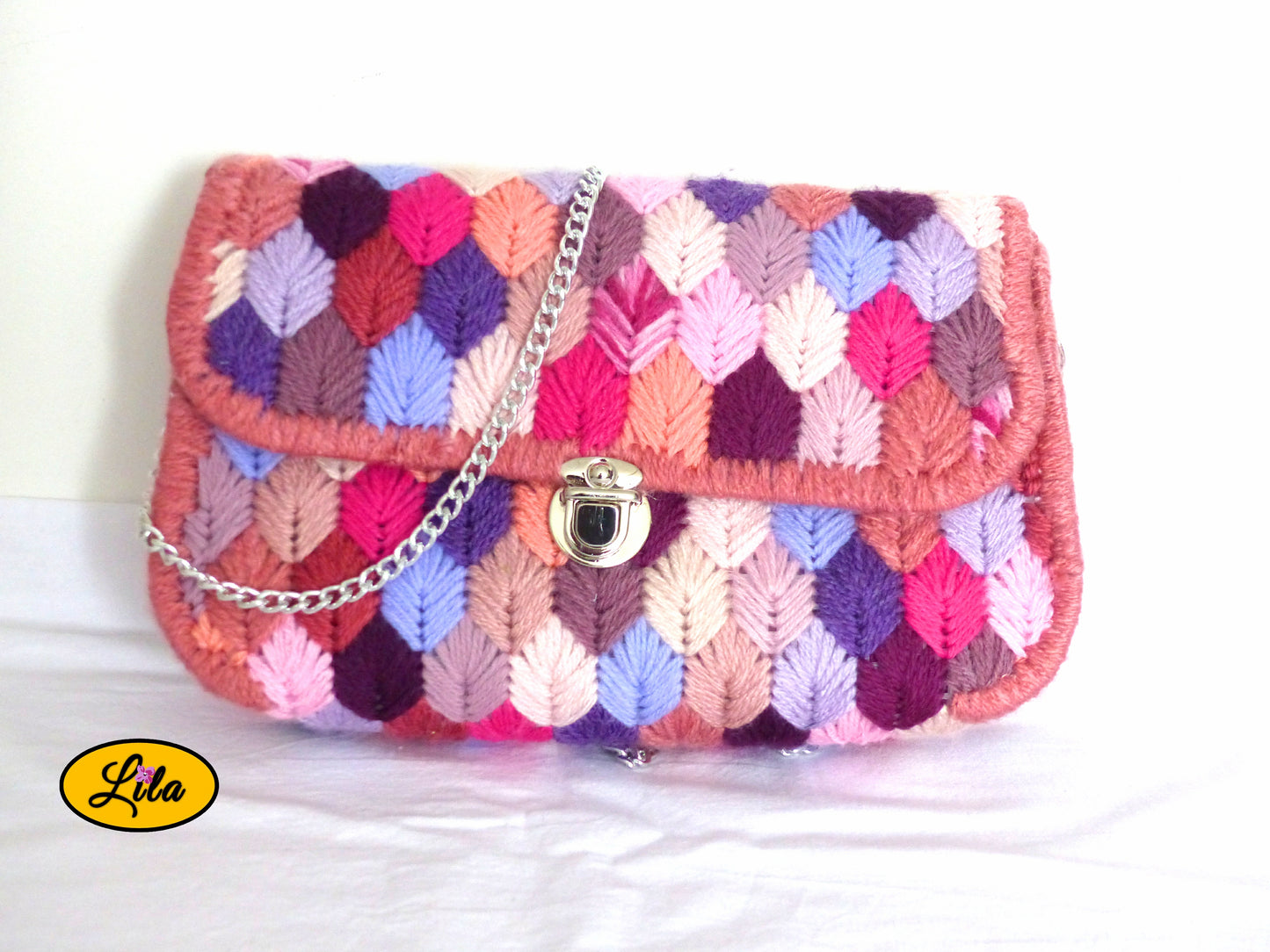 Sac aux brins roses mauves