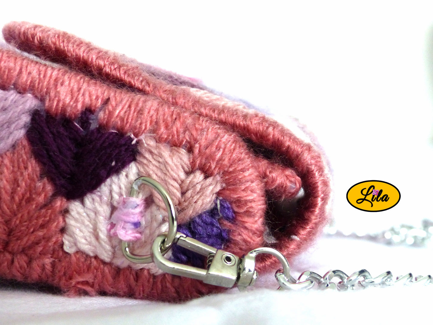 Sac aux brins roses mauves