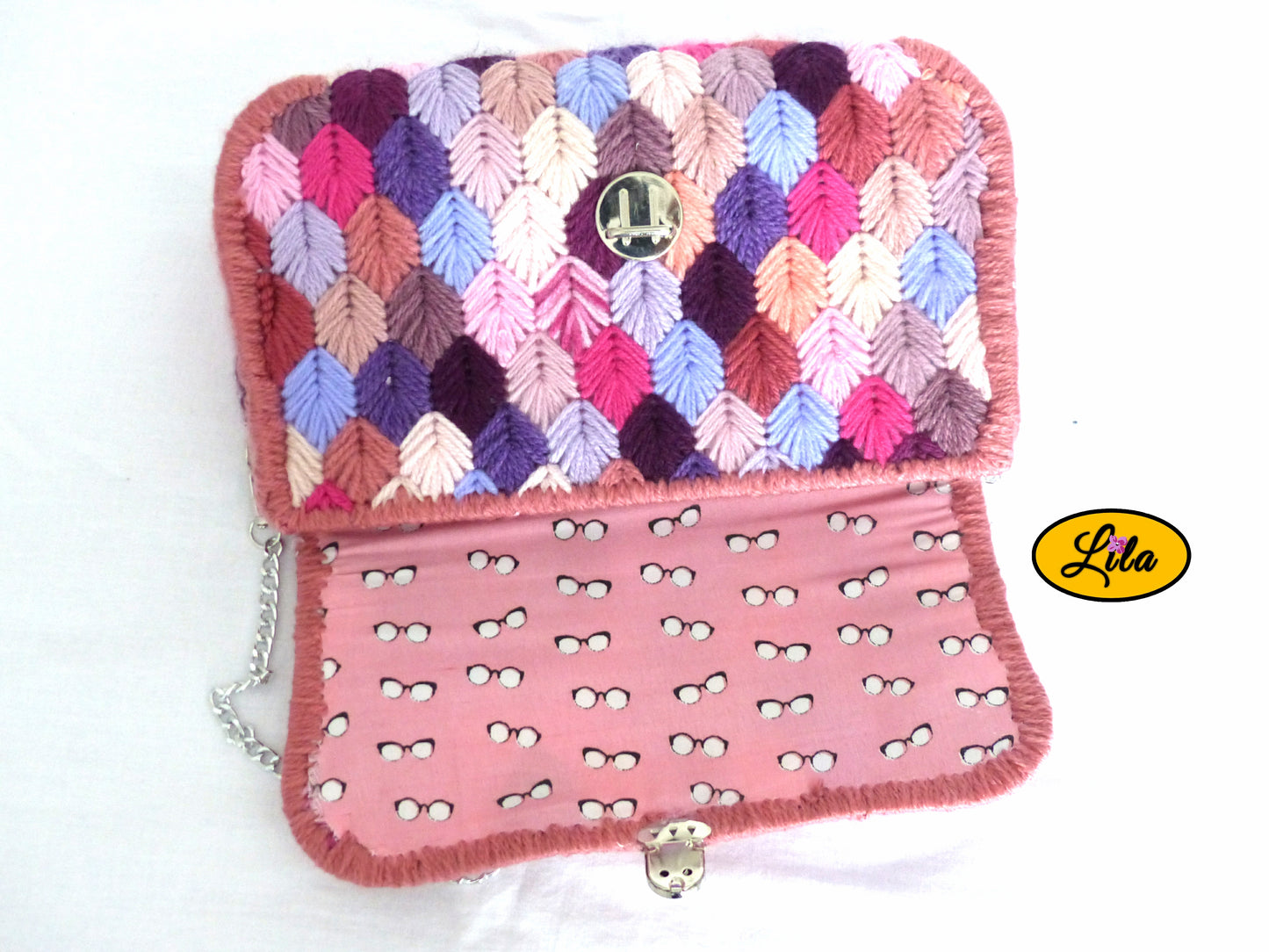 Sac aux brins roses mauves