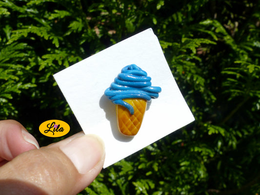 Pin's glace bleue